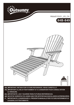 Outsunny 84B-849WT Folding Adirondack Chair Mode d'emploi