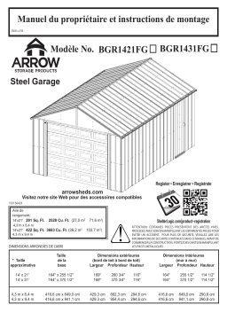 Arrow BGR1421FG Murryhill Steel Storage Building, 14 ft. x 21 ft., Flute Grey Manuel du propriétaire