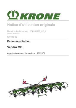 Krone BA Vendro 790 (KW103-33) Mode d'emploi