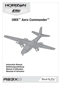 E-flite EFLU5850 UMX Aero Commander BNF Basic Manuel du propriétaire