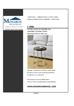 Monarch Specialties I 3006 Glossy Black and Chrome Metal Accent Table Mode d'emploi