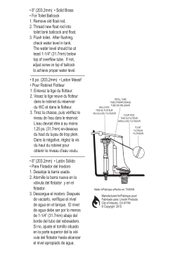 Lincoln Products 120418 Hot Stem for American Standard Faucets Installation manuel