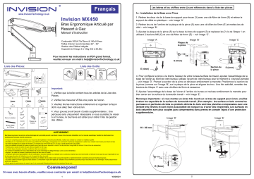 Invision Support Écran PC Moniteur Manuel utilisateur | Fixfr