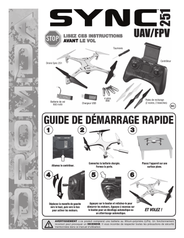 DIDH1100C | Dromida DIDH1100 Sync 251 UAV Drone RTF Manuel du propriétaire | Fixfr