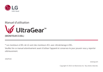 LG 34GP63A-B Manuel du propriétaire | Fixfr