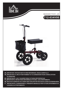 HOMCOM 712-034V00BU Knee Scooter Mode d'emploi