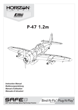 E-flite EFL8450 P-47 Razorback 1.2m BNF Basic Manuel du propriétaire