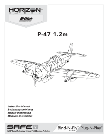 EFL8475 | E-flite EFL8450 P-47 Razorback 1.2m BNF Basic Manuel du propriétaire | Fixfr