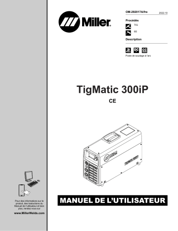 Miller TIGMATIC 300 IPCE Manuel du propriétaire | Fixfr