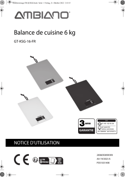 Ambiano GT-KSG-16 Kitchen Scale, 6KG Manuel utilisateur