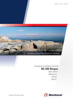 Bentone BG 300 LME11 512 VP UV Biogas Manuel utilisateur