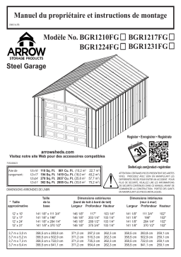 Arrow BGR1210FG Murryhill Steel Storage Building, 12 ft. x 10 ft., Flute Grey Manuel du propriétaire