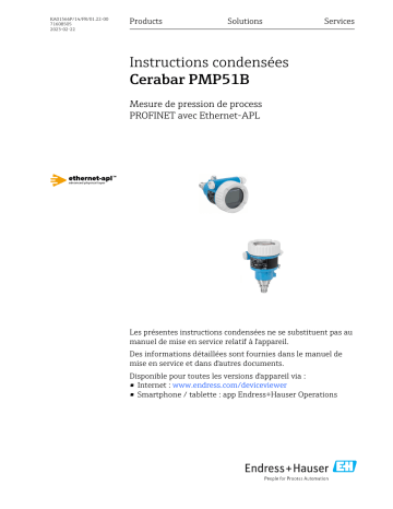 Endres+Hauser Cerabar PMP51B Manuel utilisateur | Fixfr