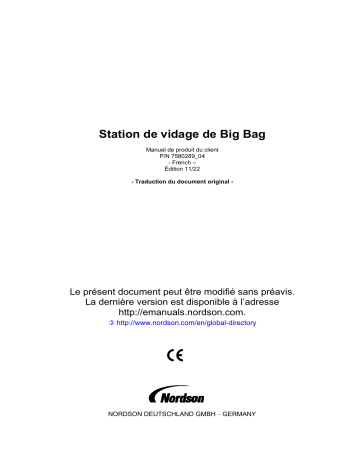 Nordson Big Bag Unloader Manuel du propriétaire | Fixfr