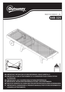 Outsunny 84B-325 Mesh Acacia Wood Adjustable Outdoor Sun Lounger Mode d'emploi