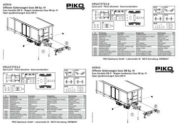 PIKO 37012 GER: G Offener Güterwagen DB IV Manuel utilisateur | Fixfr