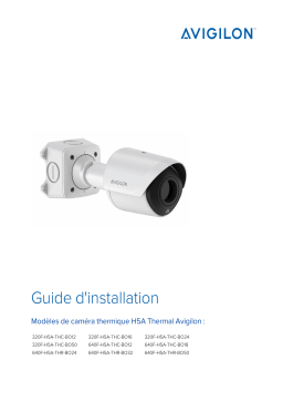 Avigilon H5A Thermal Camera Guide d'installation