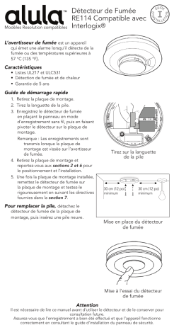 Alula RE114 Détecteur de Fumée Manuel du propriétaire | Fixfr