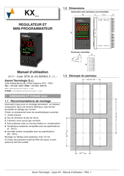 Ascon tecnologic KX1 Controller Manuel du propriétaire