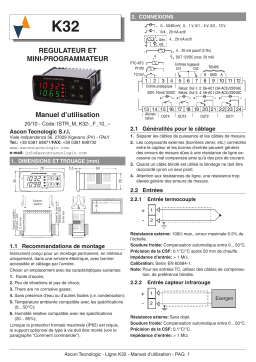 Ascon tecnologic K32 Mini-programmer controller Manuel du propriétaire