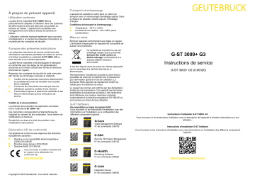 Geutebruck G-ST 3000+ G3 Plate-forme matérielle Manuel utilisateur | Fixfr
