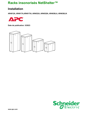Schneider Electric Racks insonorisés NetShelter™ Mode d'emploi | Fixfr