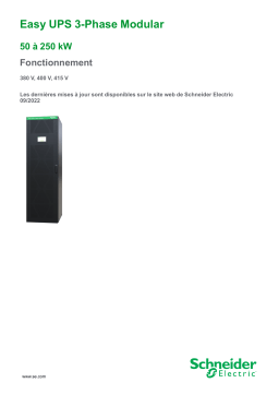 Schneider Electric Easy UPS 3-Phase Modular Mode d'emploi