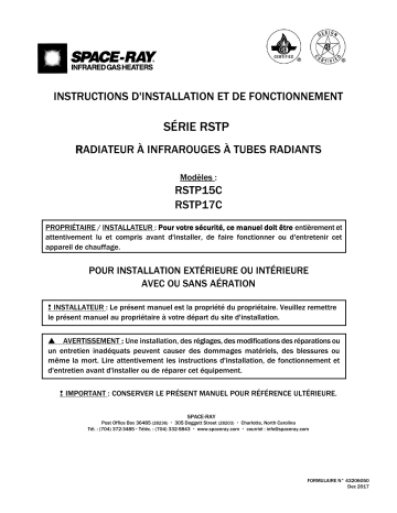 Space-Ray RSTP Mode d'emploi | Fixfr