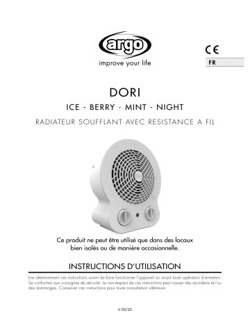 DORI BERRY | Argo DORI ICE ELECTRICAL HEATING Manuel utilisateur | Fixfr