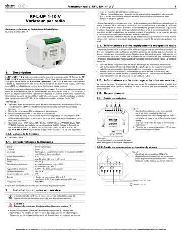 elsner elektronik RF-L-UP 1-10 V Manuel utilisateur | Fixfr