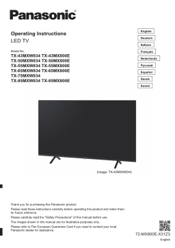 Panasonic TH85MX800E Mode d'emploi