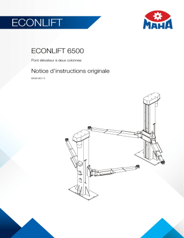 MAHA ECONLIFT 6500 Two Post Lift Mode d'emploi | Fixfr