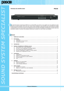 Paso P8236 6 zone slave control unit Manuel du propriétaire