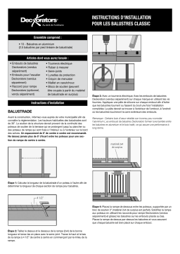 Deckorators Classic Baluster Guide d'installation