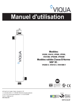 Viqua VP600M Professional UV System Manuel utilisateur