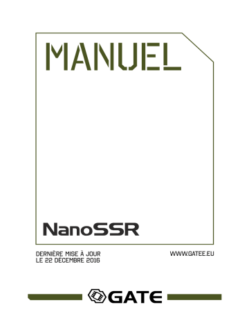 GATE NanoSSR Manuel du propriétaire | Fixfr