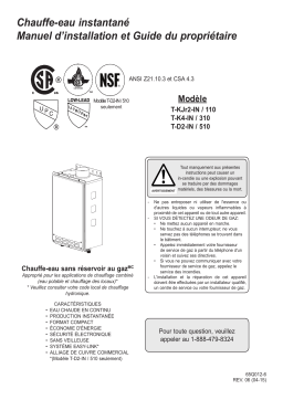 GSW Chauffe-eau instantanés au gaz sans condensation Manuel utilisateur