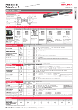 BBC Bircher Short PrimeTec B / PrimeScan B Mode d'emploi