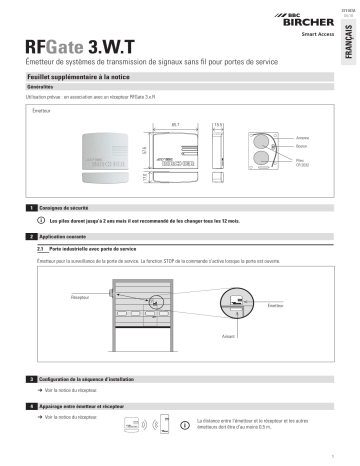 BBC Bircher RFGate 3.W.T Manuel utilisateur | Fixfr