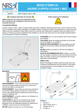 NRS Healthcare M48192 NRS Healthcare 2 in 1 Bed Rail Mode d'emploi