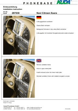 KUDA 287030 for Citroen Xsara since 1997 Guide d'installation