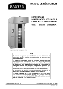 Baxter OV520E Rack Ovens Guide d'installation