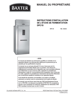 Baxter DPC1S Proof Cabinet Guide d'installation