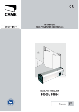 CAME F4000 INDUSTRIAL DOOR AUTOMATION Installation manuel