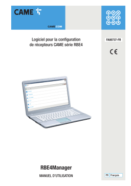 CAME RBE-RE RECEIVER Installation manuel