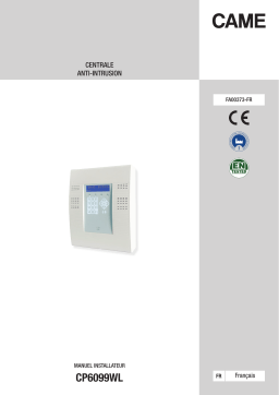 CAME CP6099WL BURGLAR ALARM SYSTEM Installation manuel