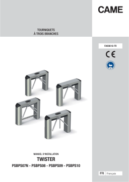 CAME TWISTER LIGHT TURNSTILE Installation manuel