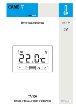 CAME TA/350 HOME CLIMATE CONTROL SYSTEM Installation manuel