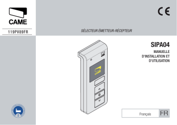 CAME SIPA04 AUTOMATIC DOOR Installation manuel | Fixfr