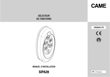 CAME SIPA28 SLIDING GATE AUTOMATION Installation manuel | Fixfr